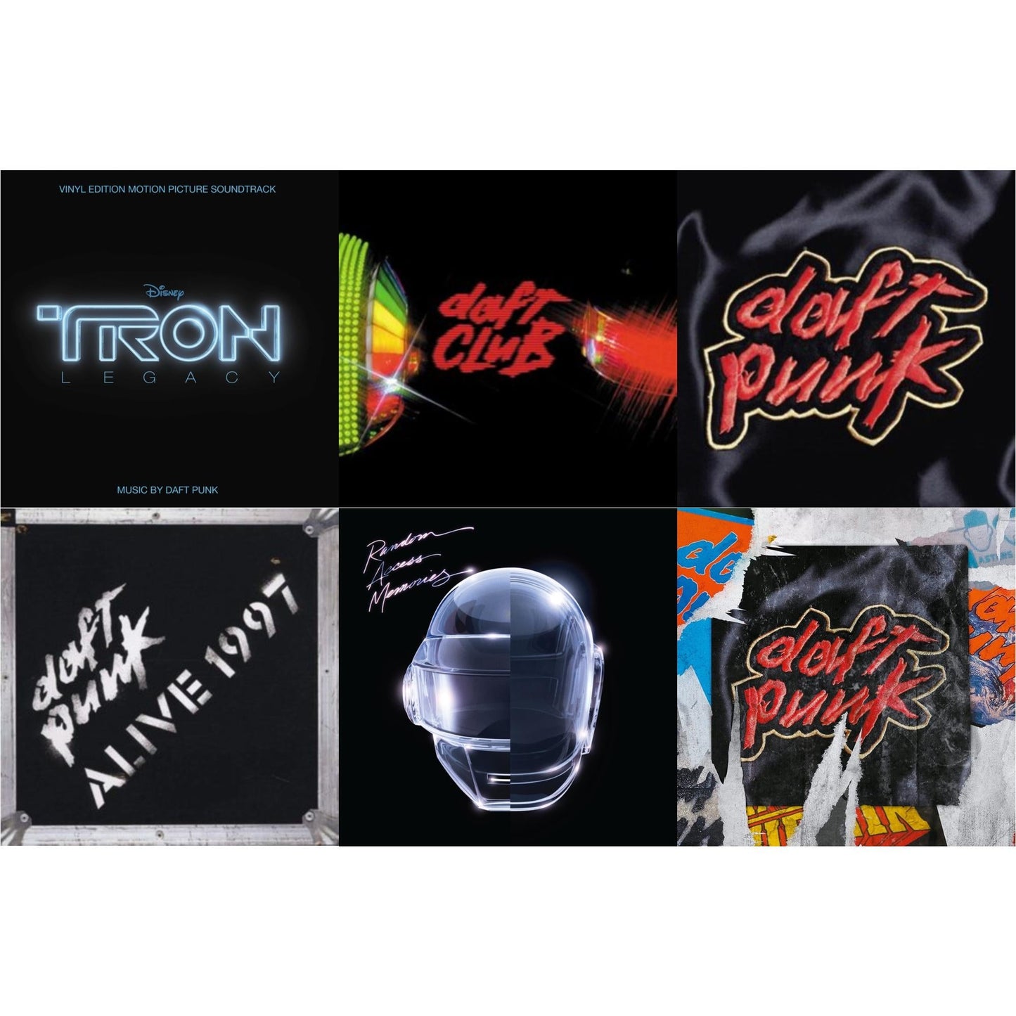 Daft Punk - Tron: Legacy Ost (2LP/180G) & Daft Club (2LP) & Homework & Alive 1997 & Random Access Memories (10Th Anniversary Edition/180G/3LP) & Homework (Limited/2LP)