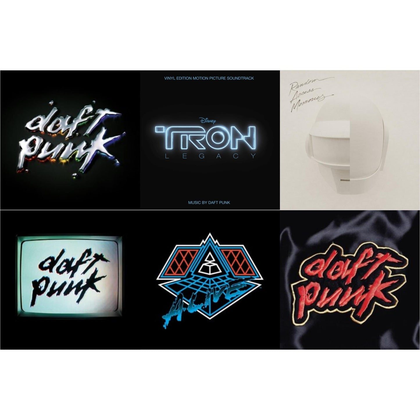 Daft Punk - Tron: Legacy Ost (2LP/180G) & Human After All (2LP) & Homework & Alive 2007 (2LP) & Discovery & Random Access Memories (Drumless Edition) (2LP/180G)