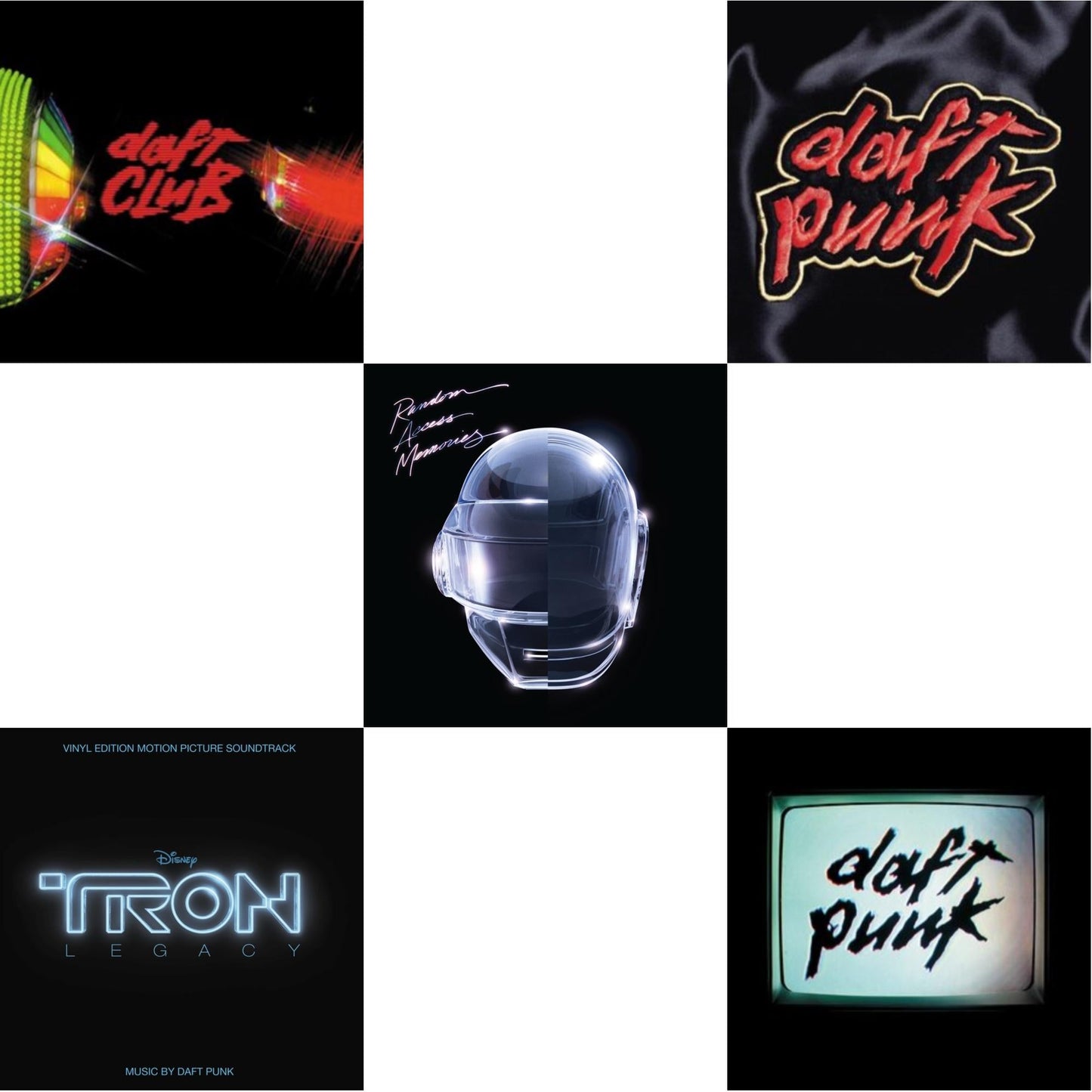 Daft Punk - Daft Club (2LP) & Tron: Legacy Ost (2LP/180G) & Random Access Memories (10Th Anniversary Edition/180G/3LP) & Homework & Human After All (2LP)