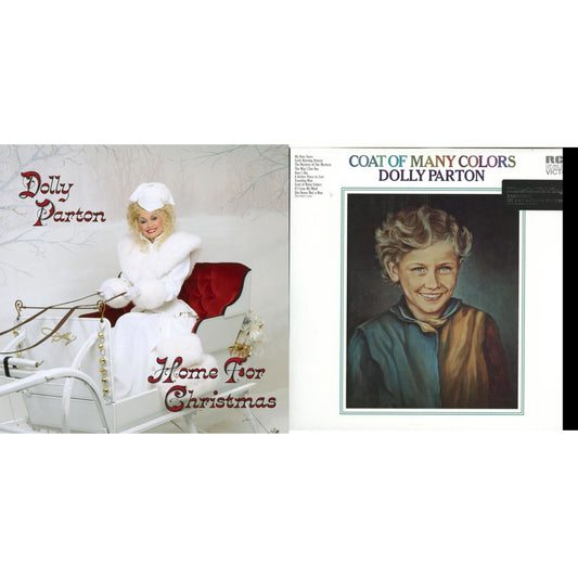 Dolly Parton - Home For Christmas (140G) & Coat Of Many Colors (180G) - LP Vinyl Bundle