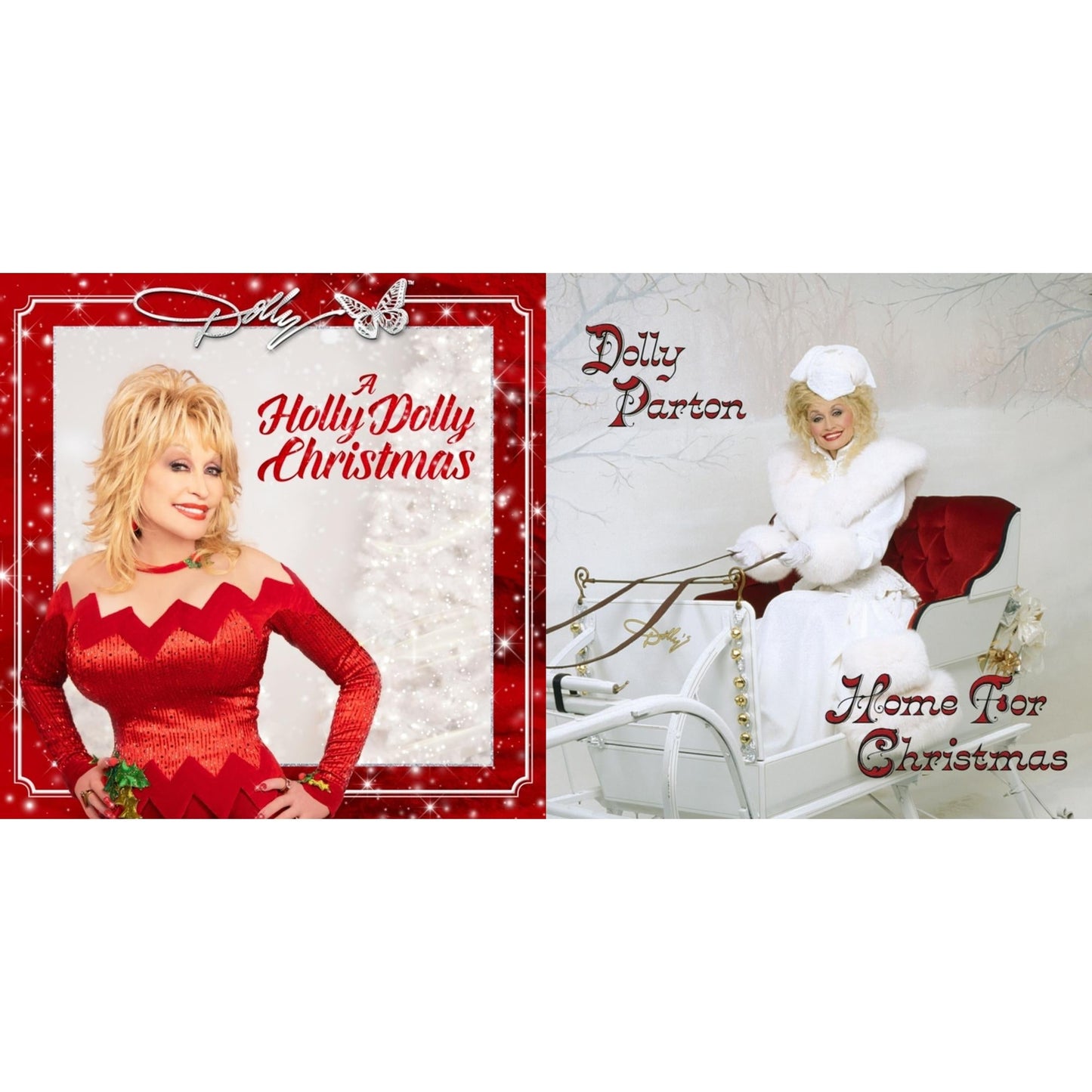 Dolly Parton - Holly Dolly Christmas (Opaque Red LP Vinyl) & Home For Christmas (140G)