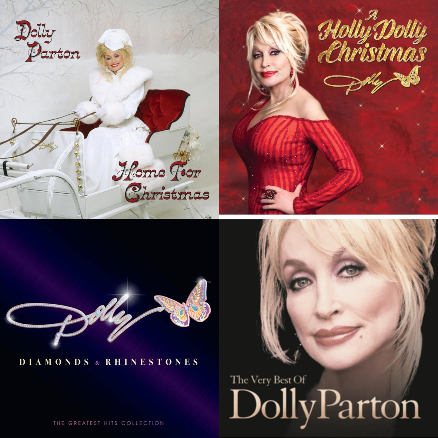 Dolly Parton - Holly Dolly Christmas (Ultimate Deluxe Edition) & Very Best Of Dolly Parton (2LP) & Home For Christmas (140G) & Diamonds & Rhinestones: The Greatest Hits Collection (2LP)