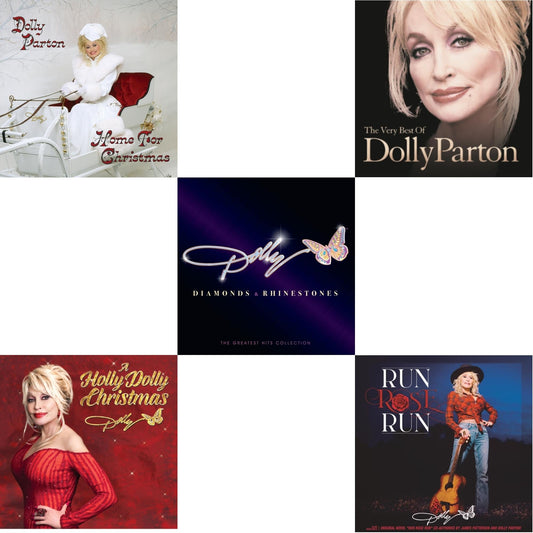 Dolly Parton - Holly Dolly Christmas (Ultimate Deluxe Edition) & Run Rose Run & Very Best Of Dolly Parton (2LP) & Home For Christmas (140G) & Diamonds & Rhinestones: The Greatest Hits Collection (2LP)