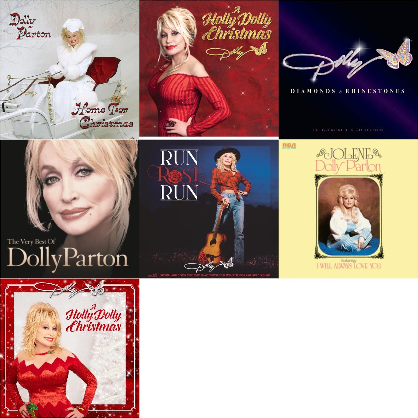 Dolly Parton - Home For Christmas (140G) & Holly Dolly Christmas (Ultimate Deluxe Edition) & Diamonds & Rhinestones: The Greatest Hits Collection (2LP) & Very Best Of Dolly Parton (2LP) & Run Rose Run & Jolene (140G/Dl Insert) & Holly Dolly Christmas