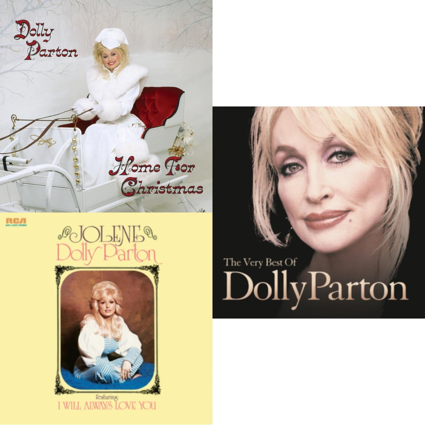 Dolly Parton - Jolene (140G/Dl Insert) & Very Best Of Dolly Parton (2LP) & Home For Christmas (140G)