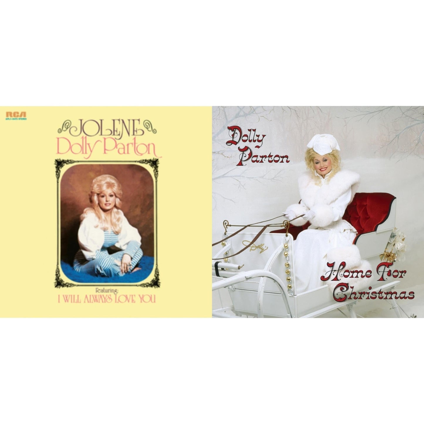 Dolly Parton - Jolene (140G/Dl Insert) & Home For Christmas (140G) - LP Vinyl Bundle