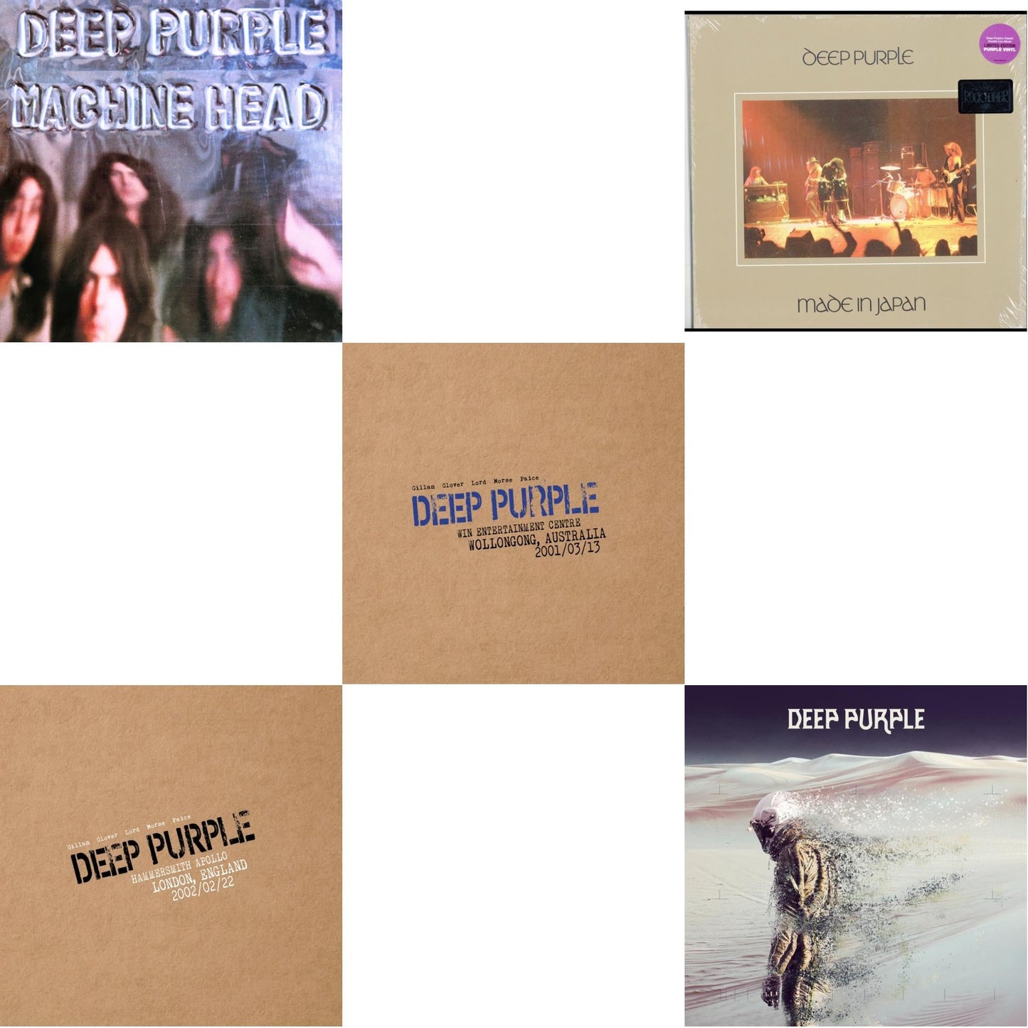 Deep Purple - Machine Head & Live In Wollongong 2001 (3LP/Import) & Whoosh! (2LP/Gatefold) & Live In London 2002 (3LP/Import) & Made In Japan (2LP/Purple Vinyl) (Rocktober)
