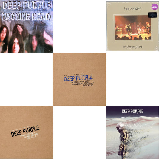 Deep Purple - Machine Head & Live In Wollongong 2001 (3LP/Import) & Whoosh! (2LP/Gatefold) & Live In London 2002 (3LP/Import) & Made In Japan (2LP/Purple Vinyl) (Rocktober)