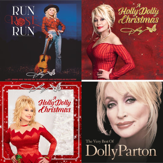 Dolly Parton - Holly Dolly Christmas (Ultimate Deluxe Edition) & Holly Dolly Christmas (Opaque Red LP Vinyl) & Run Rose Run & Very Best Of Dolly Parton (2LP)