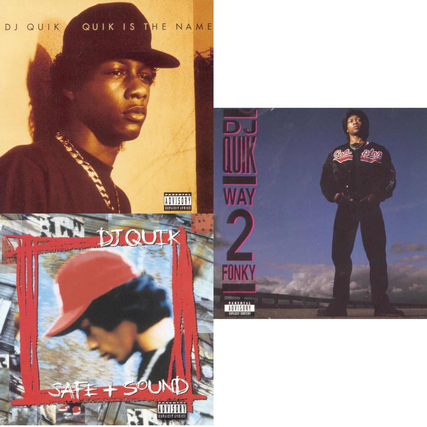 Dj Quik - Way 2 Fonky & Safe & Sound & Quik Is The Name - CD Bundle
