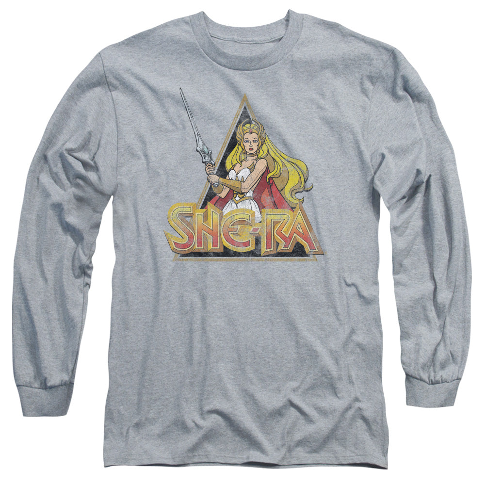 She Ra Rough Ra Mens Long Sleeve Shirt Athletic Heather Officially Licensed Officially Licensed