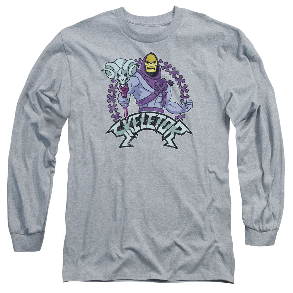 Masters Of The Universe Skeletor Mens Long Sleeve Shirt Athletic Heather