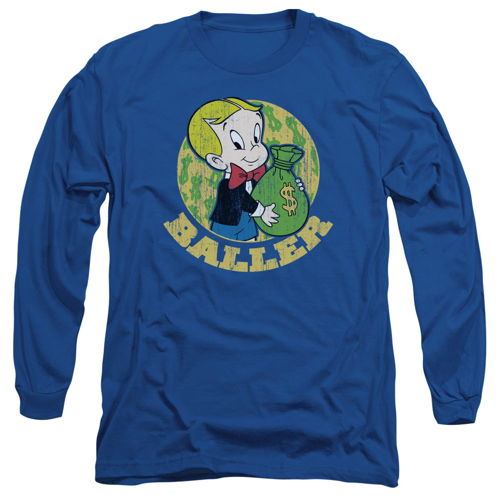 Richie Rich Baller Mens Long Sleeve Shirt Royal Blue