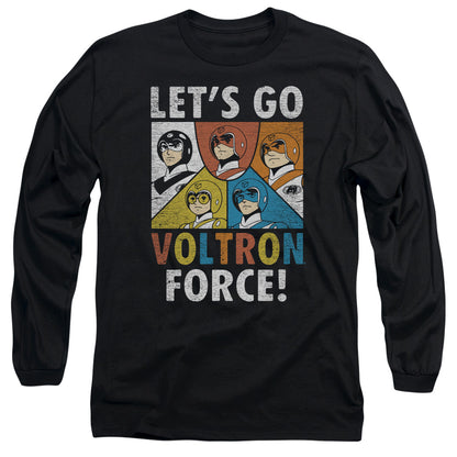 Voltron Force Mens Long Sleeve Shirt Black Officially Licensed