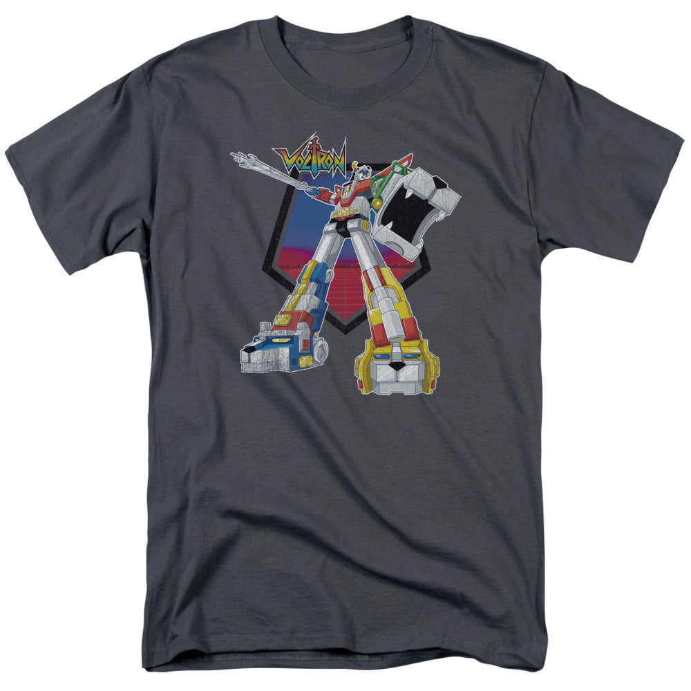 Voltron Blazing Sword Mens T Shirt Charcoal