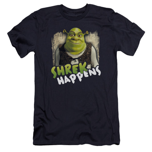 Shrek Happens Premium Bella Canvas Slim Fit Mens T Shirt Navy