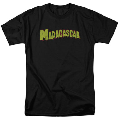 Madagascar Logo Mens T Shirt Black Officially Licensed