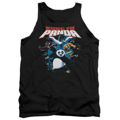 Kung Fu Panda Kung Fu Group Mens Tank Top Shirt Black