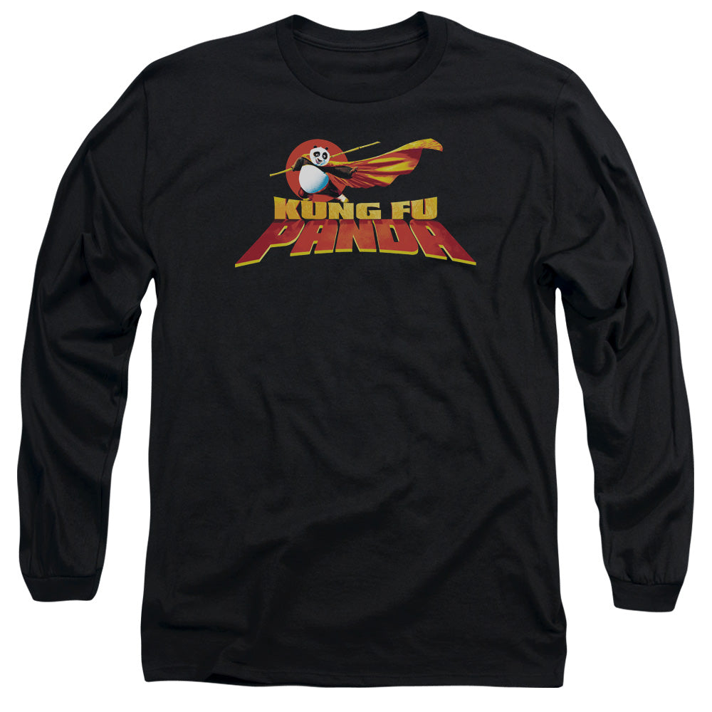 Kung Fu Panda Logo Mens Long Sleeve Shirt Black Officially Licensed