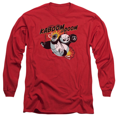 Kung Fu Panda Kaboom Of Doom Mens Long Sleeve Shirt Red