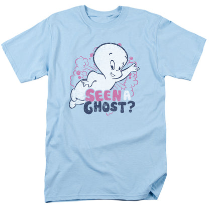 Casper Seen A Ghost Mens T Shirt Light Blue