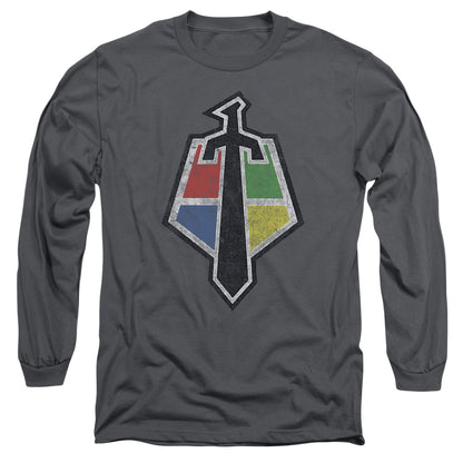 Voltron Sigil Mens Long Sleeve Shirt Charcoal Officially Licensed