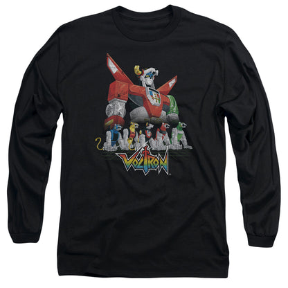 Voltron Lions Mens Long Sleeve Shirt Black Officially Licensed