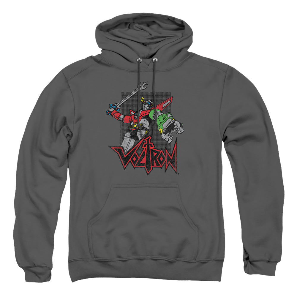 Voltron Roar Mens Hoodie Charcoal Officially Licensed