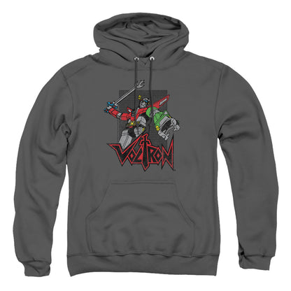 Voltron Roar Mens Hoodie Charcoal Officially Licensed
