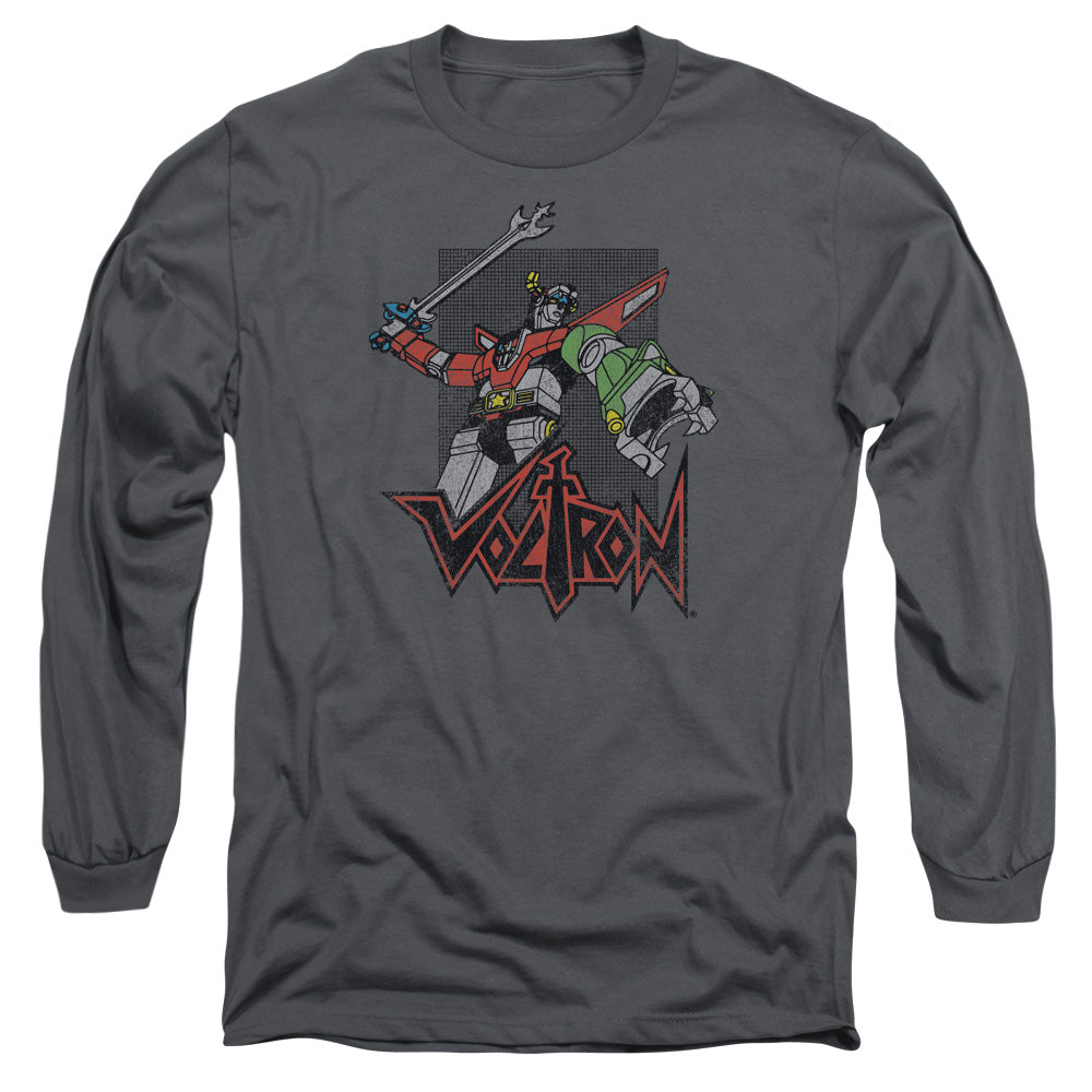 Voltron Roar Mens Long Sleeve Shirt Charcoal Officially Licensed