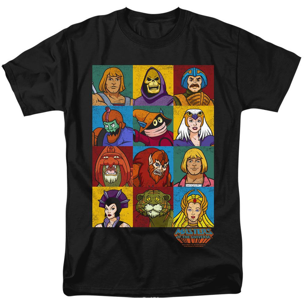 Masters Of The Universe Character Heads Mens T Shirt Black