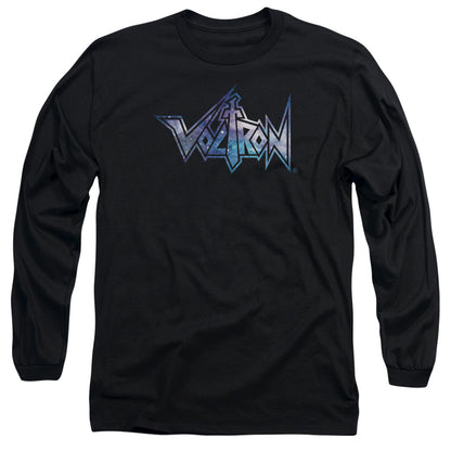 Voltron Space Logo Mens Long Sleeve Shirt Black Officially Licensed