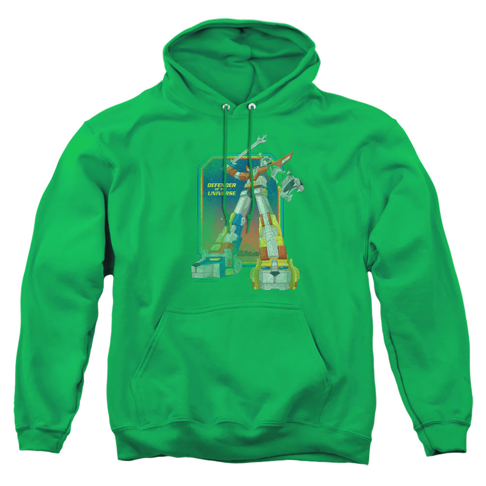 Voltron Distressed Defender Mens Hoodie Kelly Green Officially Licensed