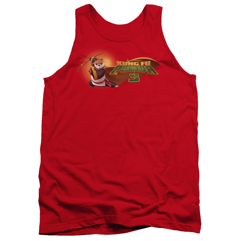 Kung Fu Panda Po Logo Mens Tank Top Shirt Red