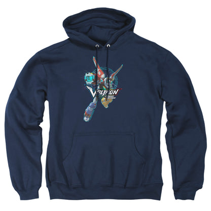 Voltron Defender Pose Mens Hoodie Navy Officially Licensed
