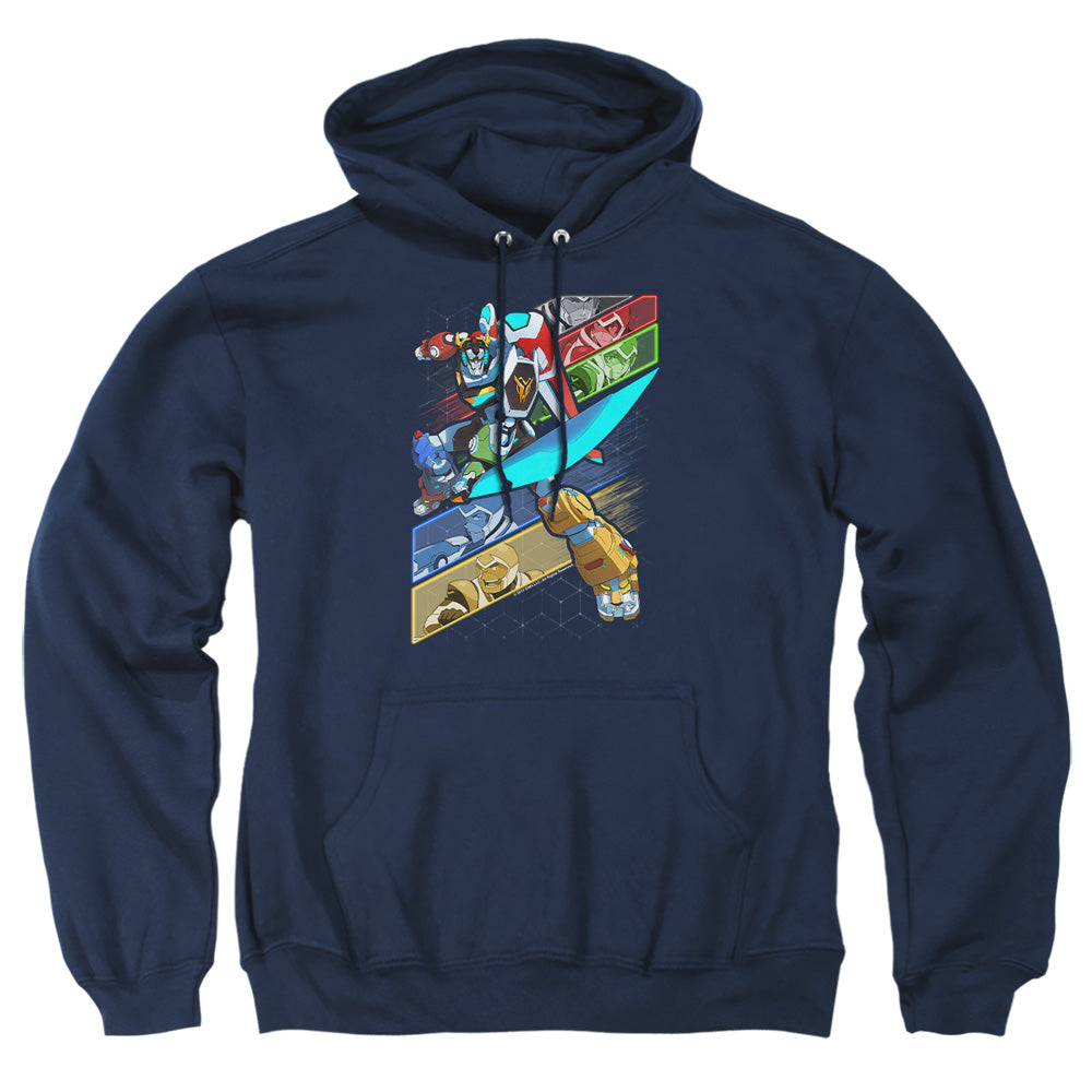 Voltron Crisscross Mens Hoodie Navy Officially Licensed