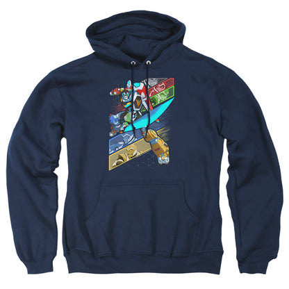 Voltron Crisscross Mens Hoodie Navy Officially Licensed