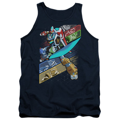 Voltron Crisscross Mens Tank Top Shirt Navy