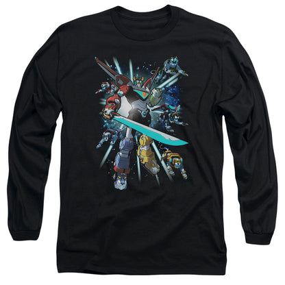 Voltron Lions Share Mens Long Sleeve Shirt Black Officially Licensed