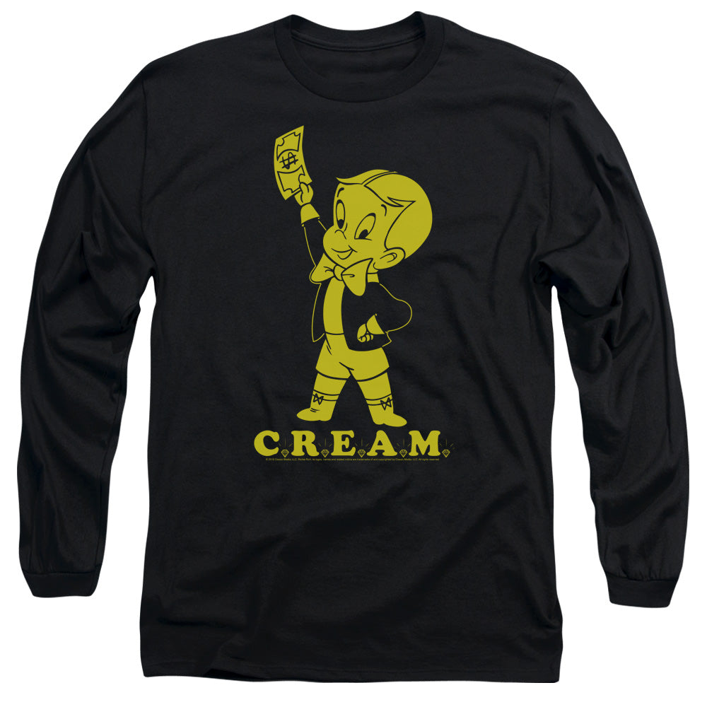Richie Rich Cream Mens Long Sleeve Shirt Black Officially Licensed