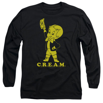Richie Rich Cream Mens Long Sleeve Shirt Black Officially Licensed