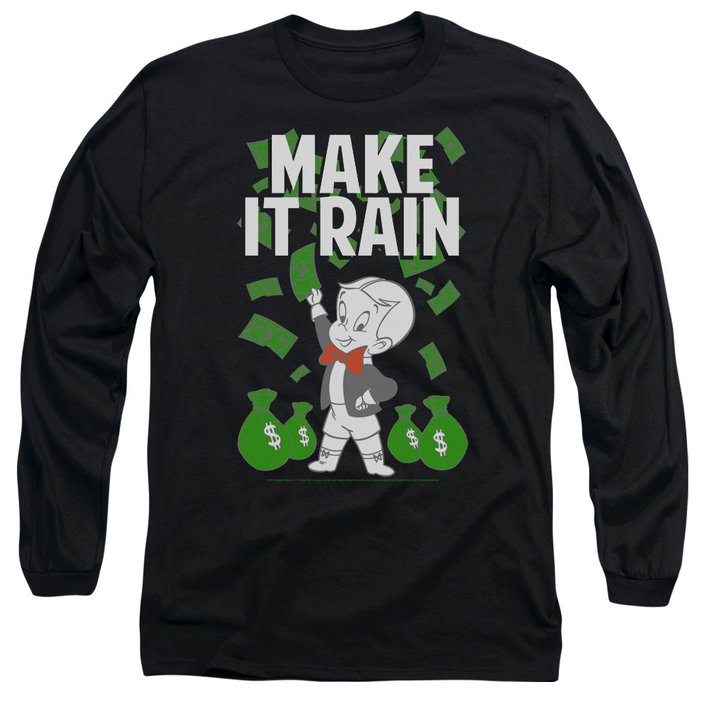 Richie Rich Make It Rain Mens Long Sleeve Shirt Black