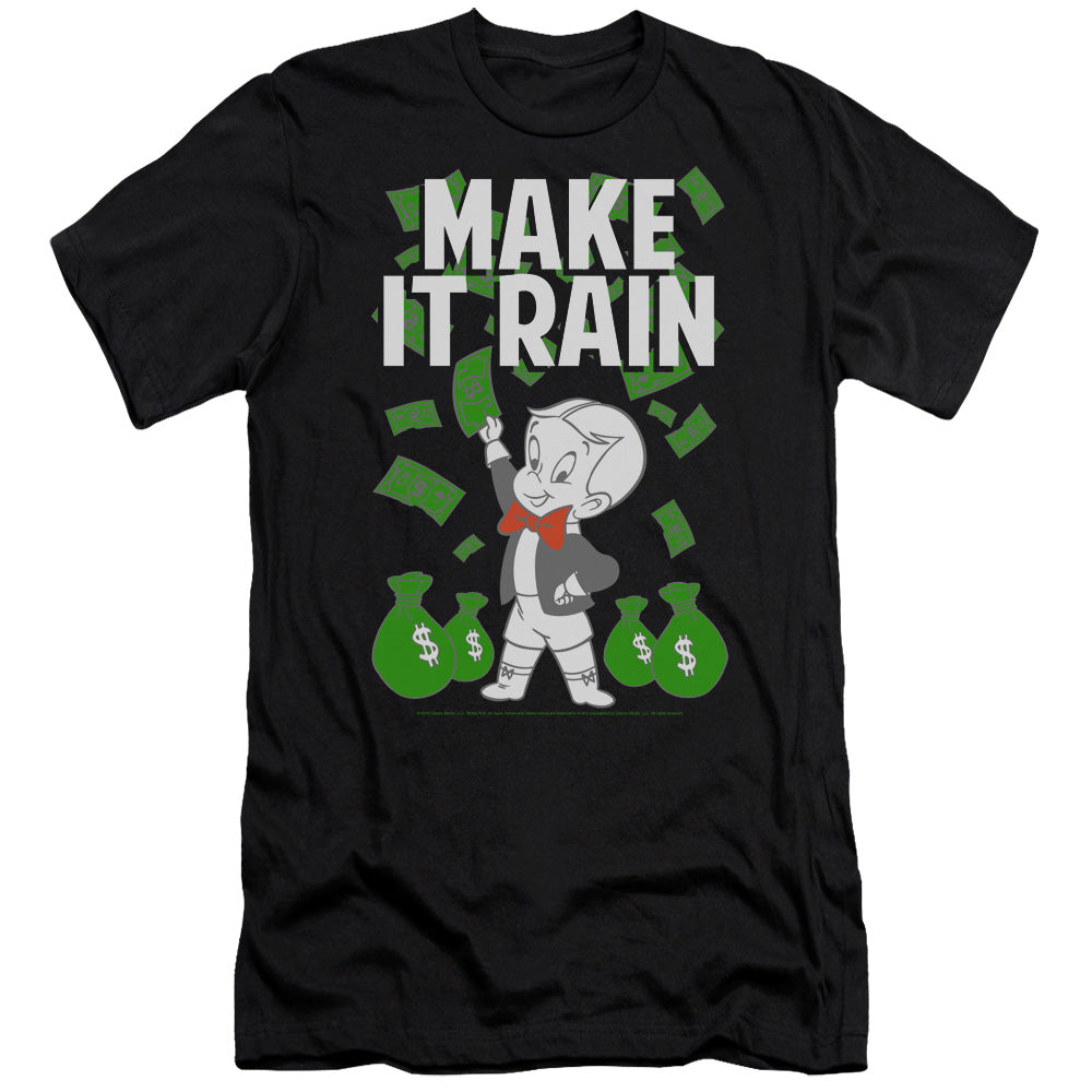 Richie Rich Make It Rain Hbo Premium Bella Canvas Slim Fit Mens T Shirt Black