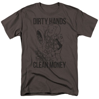 Richie Rich Clean Money Mens T Shirt Charcoal Officially Licensed
