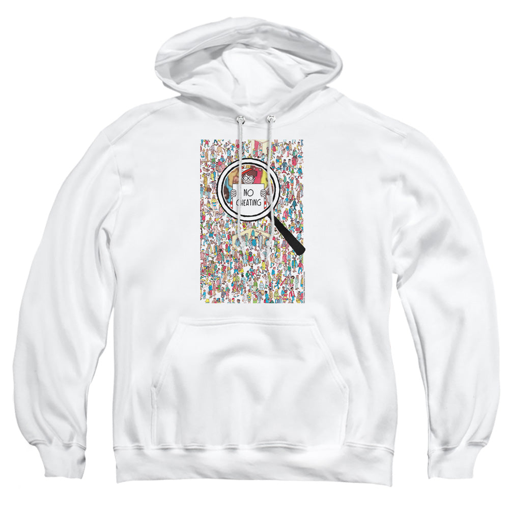 Wheres Waldo No Cheating Mens Hoodie White Officially Licensed