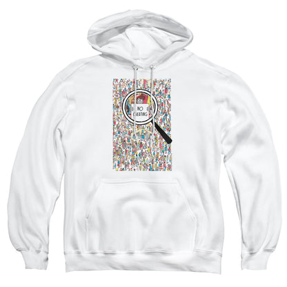 Wheres Waldo No Cheating Mens Hoodie White Officially Licensed