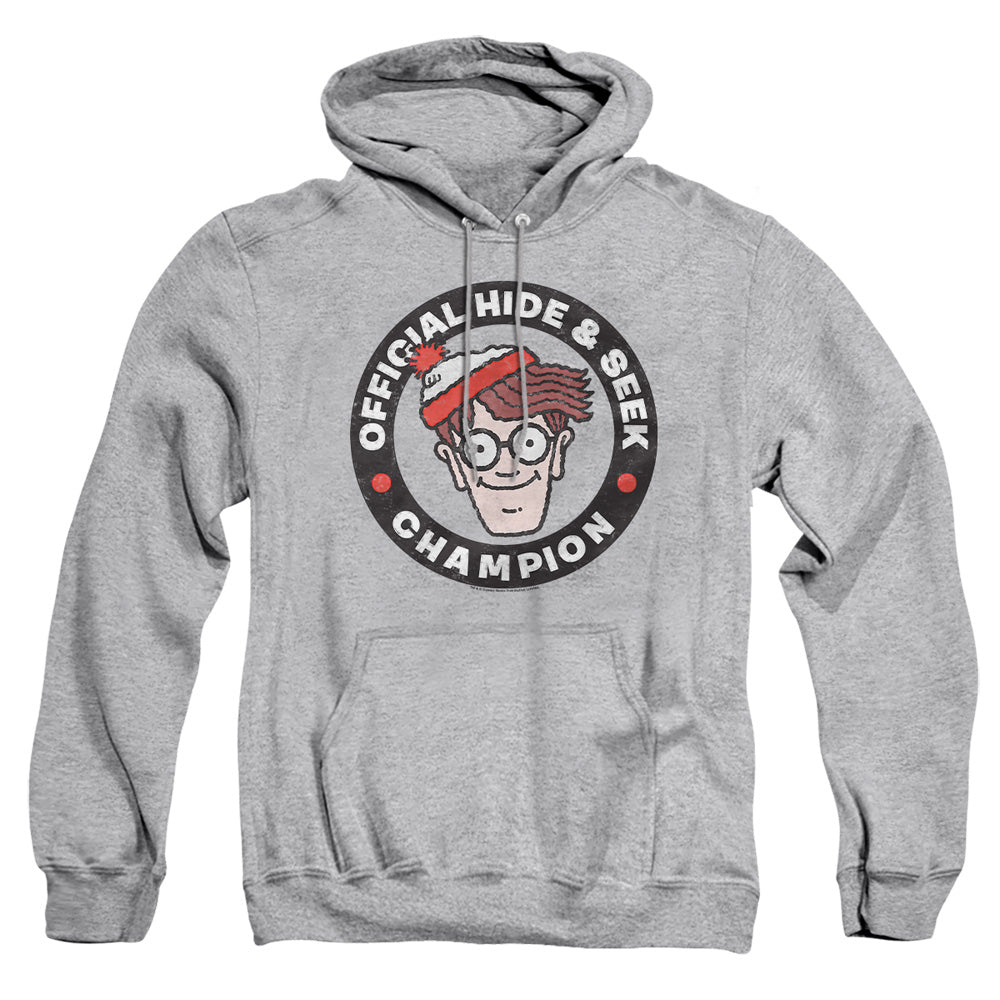 Wheres Waldo Champion Mens Hoodie Athletic Heather Officially Licensed
