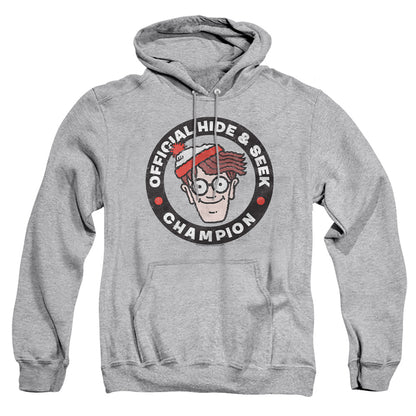 Wheres Waldo Champion Mens Hoodie Athletic Heather Officially Licensed