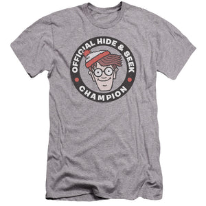 Wheres Waldo Champion Hbo Premium Bella Canvas Slim Fit Mens T Shirt Athletic Heather