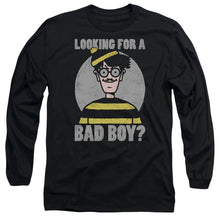 Load image into Gallery viewer, Wheres Waldo Bad Boy Mens Long Sleeve Shirt Black